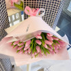 Нежный образ - букет из розовых тюльпанов  2